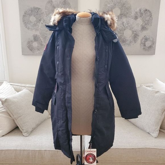 NEW! Canada Weather Gear: Water Resistant Hooded Parka - size Medium in Black - Picture 7 of 16
